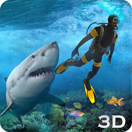 ฉลามโจมตีหอก 3D ตกปลา