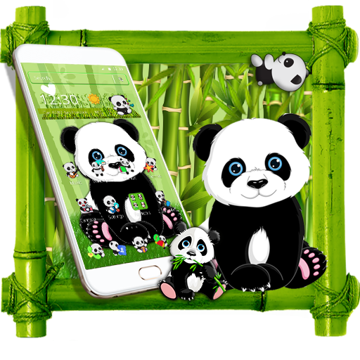 Cute Cartoon Panda 2D Theme