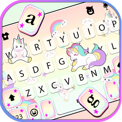 Unicorn Doodle Keyboard Backgr