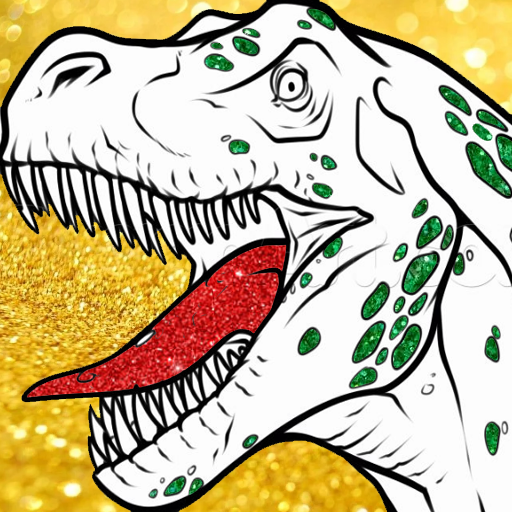 Sách màu Dino Glitter