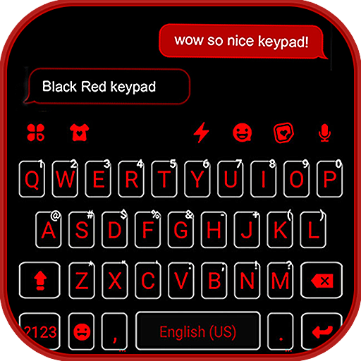 Cool Black Red Klavye Teması