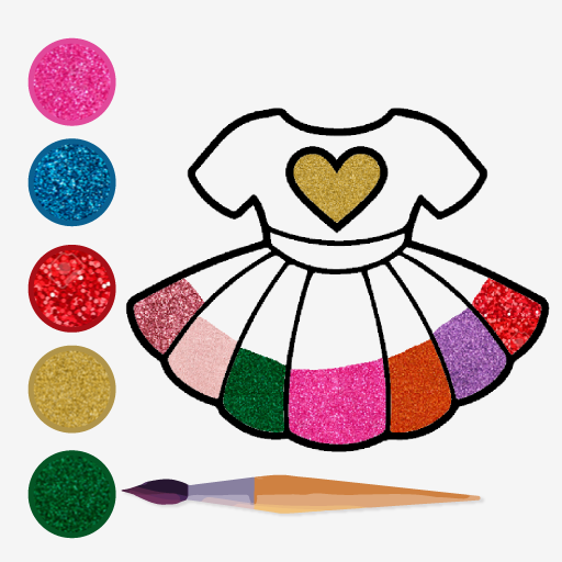 Dress Fashion Coloring Glitter