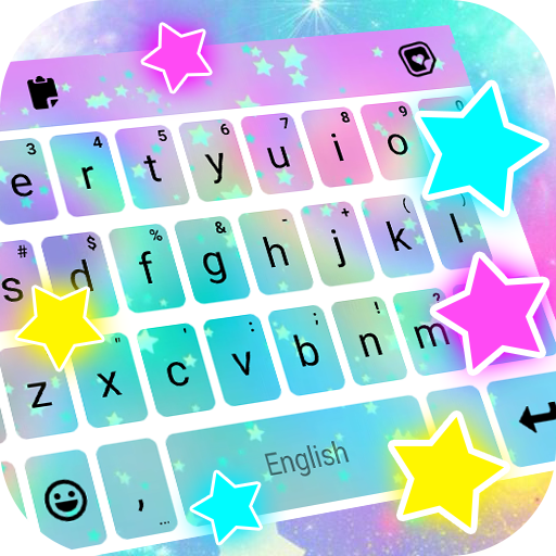 Shiny Stars Live Keyboard Back