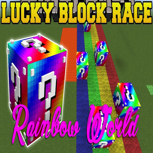 Rainbow World Lucky Block Race