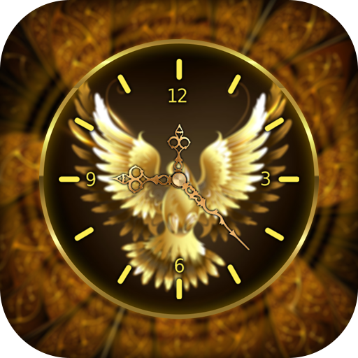 Analog Gold Clock Wallpaper