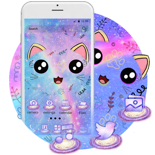 Galaxy Kitten Launcher Theme L