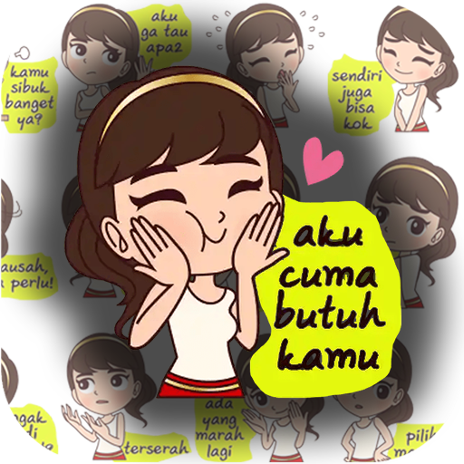 Sticker Wa Cewek Lucu dan Imut