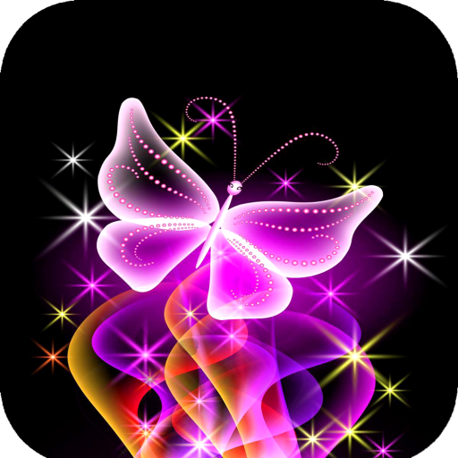 Neon Butterfly Wallpaper