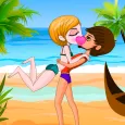Beach kissing love story