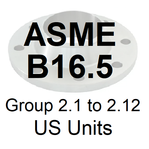 ASME B16.5 Group 2.1 to 2.12 U