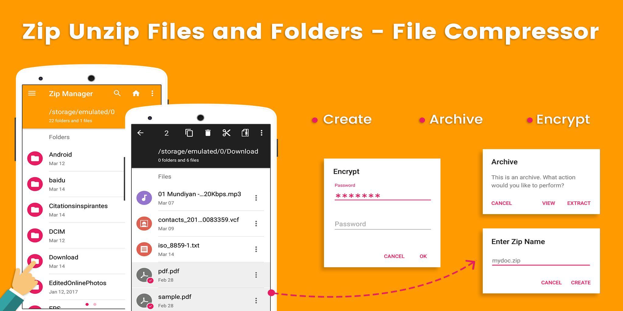 Скачать Zip Unzip Files and Folders File Compressor на ПК