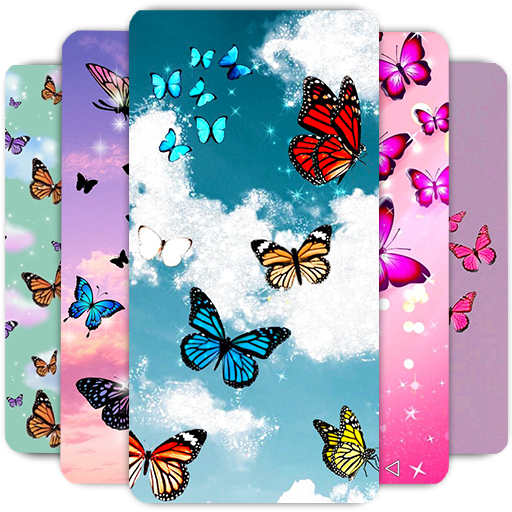 蝶の壁紙-ガーリー