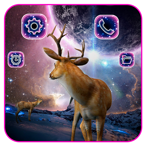 Lonely, Galaxy, DeerTemas parede HD