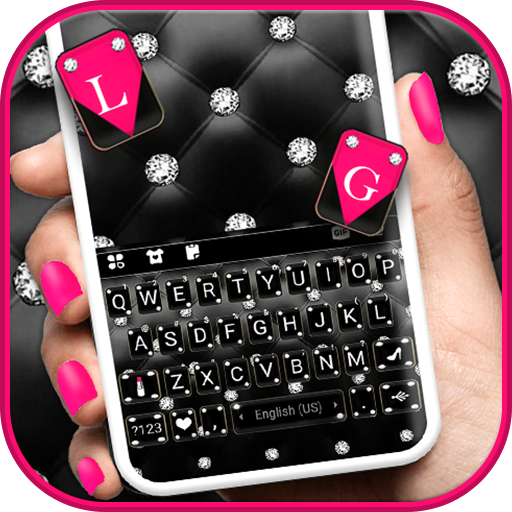 Black Pink Diamonds कीबोर्ड पृ