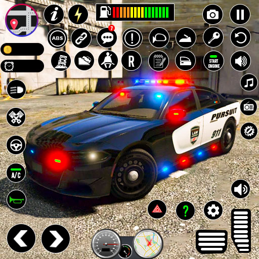 policial de carro real sim 3d