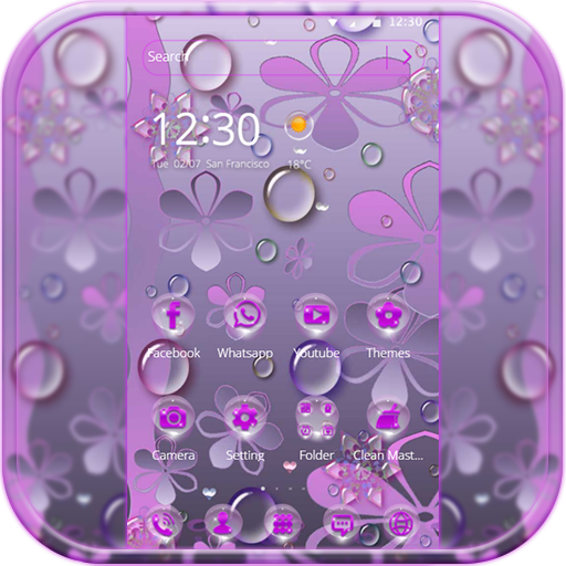 Purple Waterdrop Theme