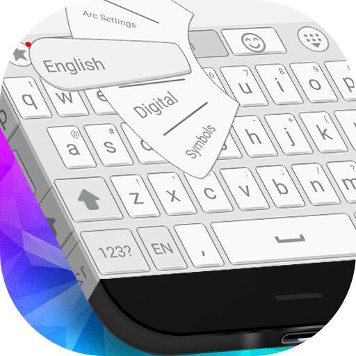 White keyboard with emojis for android