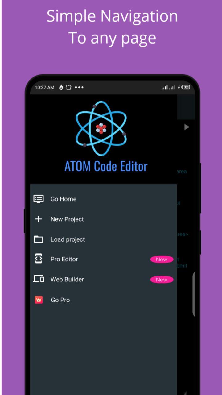 Скачать Atom: code editor HTML CSS JS на ПК | Официальный представитель  GameLoop