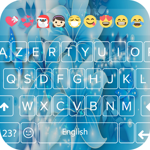 Blue Flower Keyboard theme