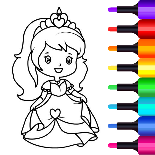 Coloração com glitter princesa