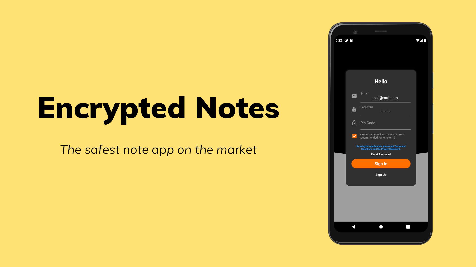 Download Encrypted Notes - Private Note android on PC