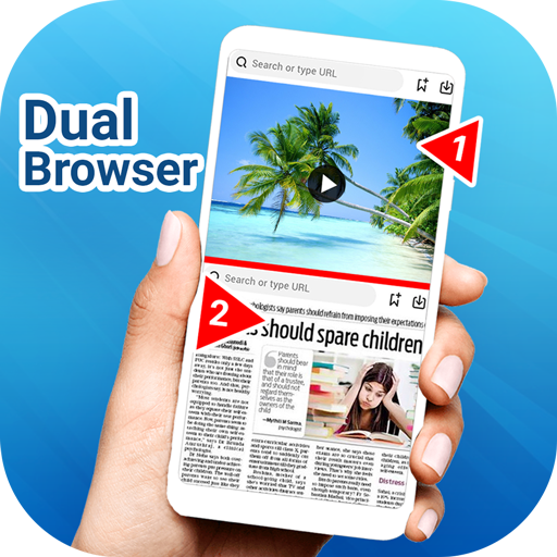 Layar Peramban Dual Browser: B
