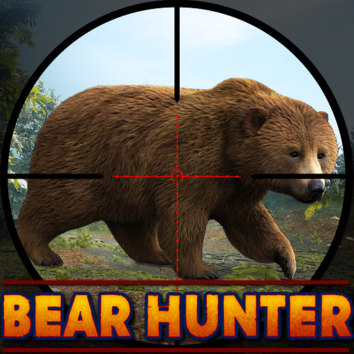 Caçador de ursos tiro atirador