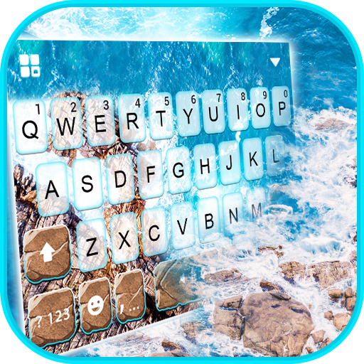 Ocean Rocks Keyboard Backgroun