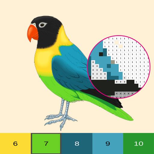 Birds Color By Number, pixel b