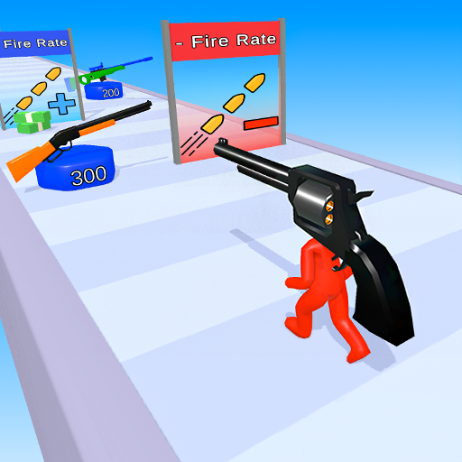 Crazy Gun Head Stick Runner 3D