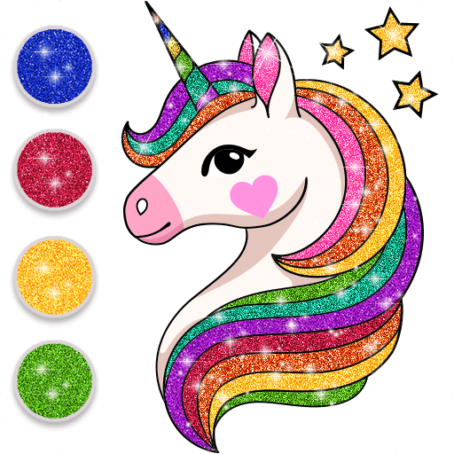 Glitter Unicorn Coloring Book