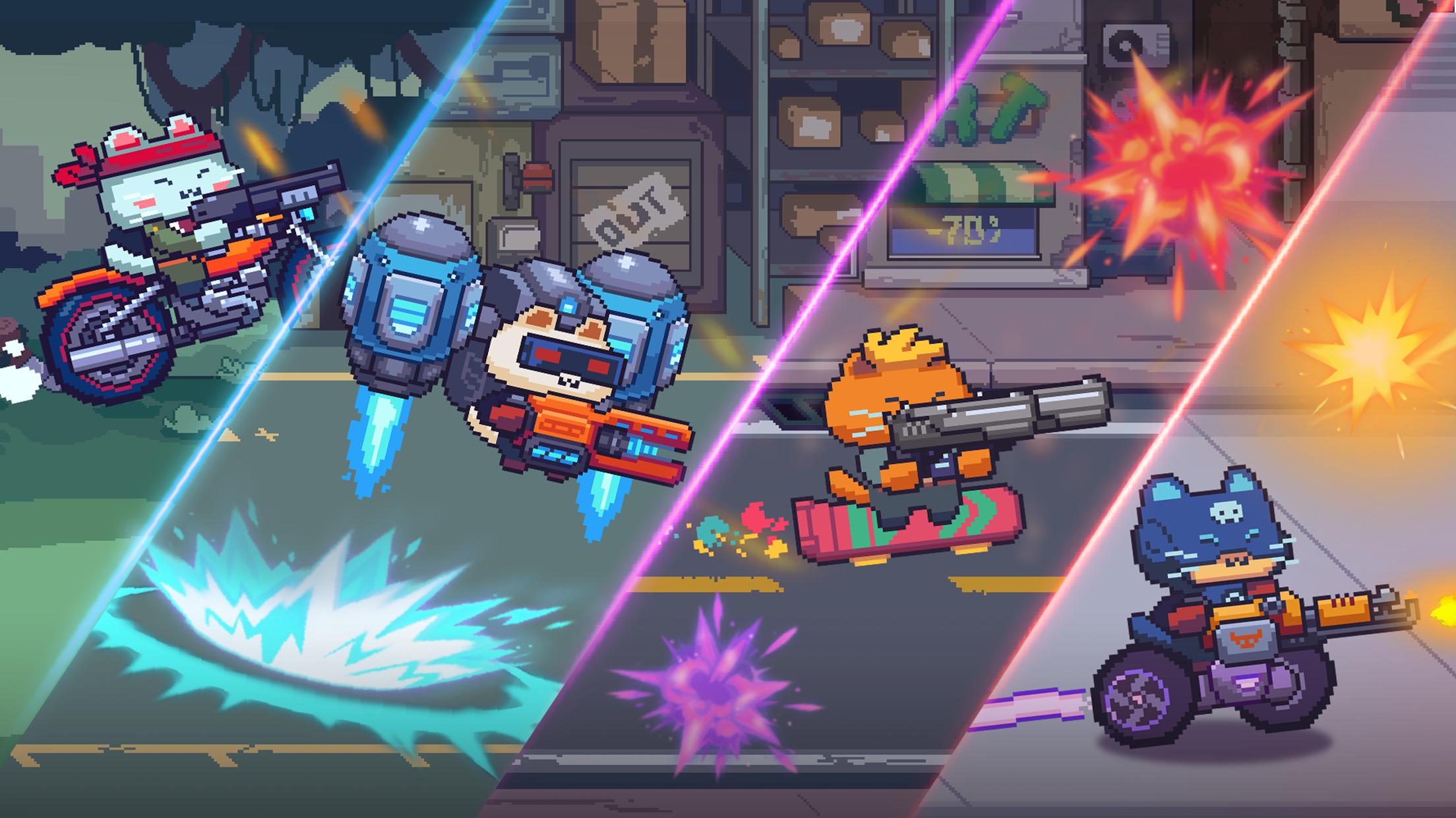 Скачать Cat Gunner: Super Force (Pixel на ПК | Официальный представитель  GameLoop