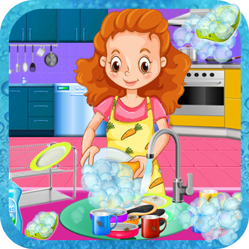 Girls House Dish Washing Kitch