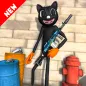 Scary Cartoon Cat : Horror Gangster Crime Cat 3D