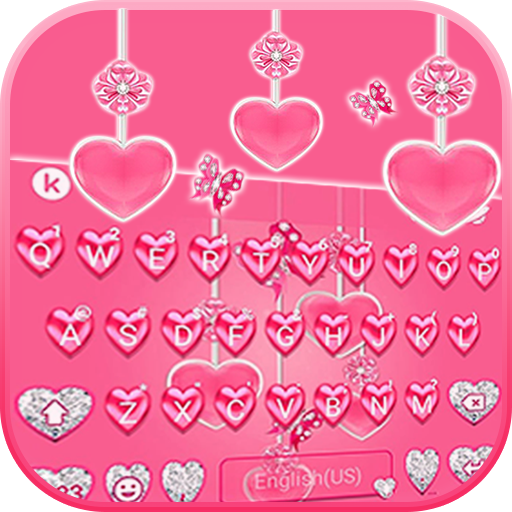 Pink Hearts Klavye Teması
