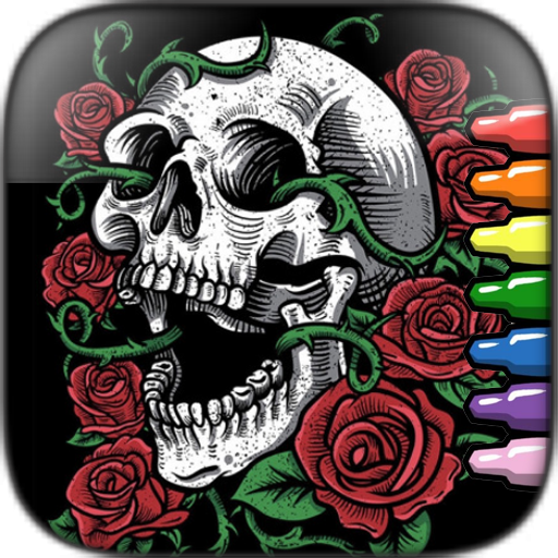 Tattoo Horror Coloring Pages