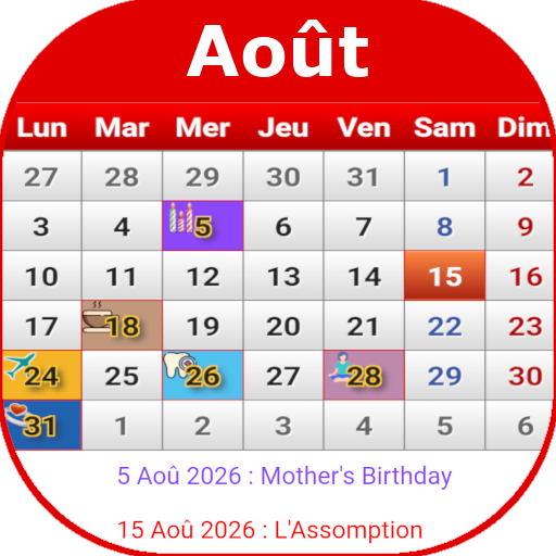 Français Calendrier 2026
