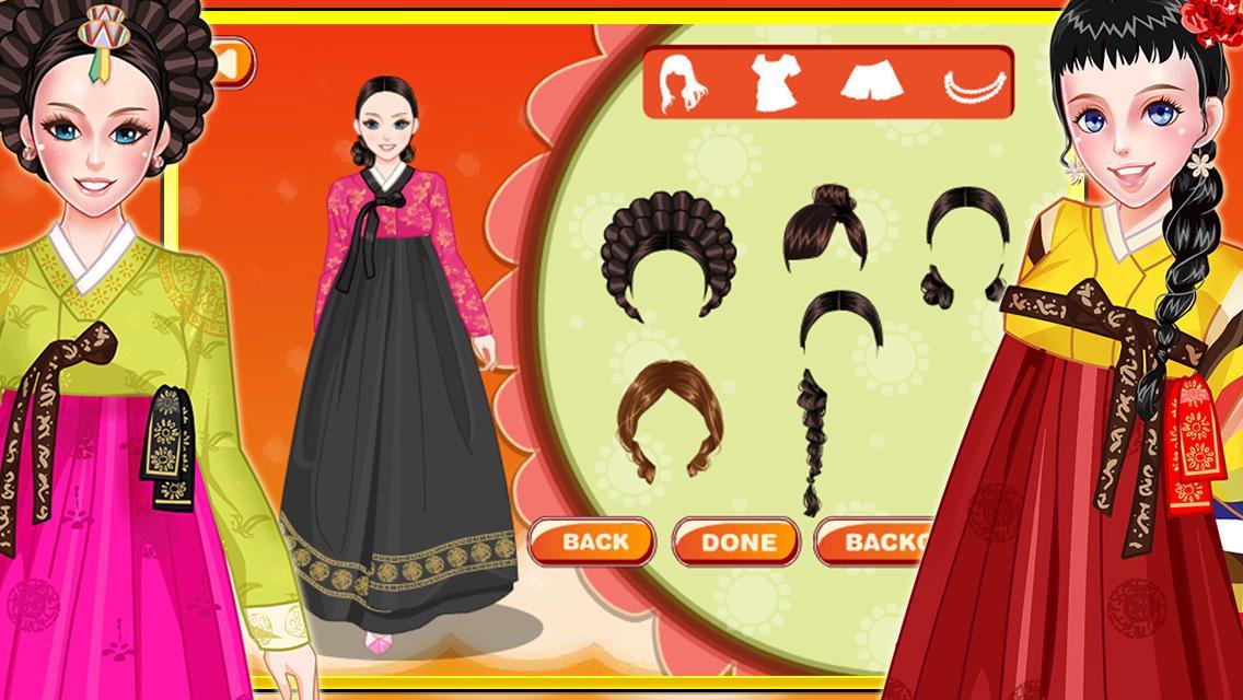 Korean hanbok dress outlet up games