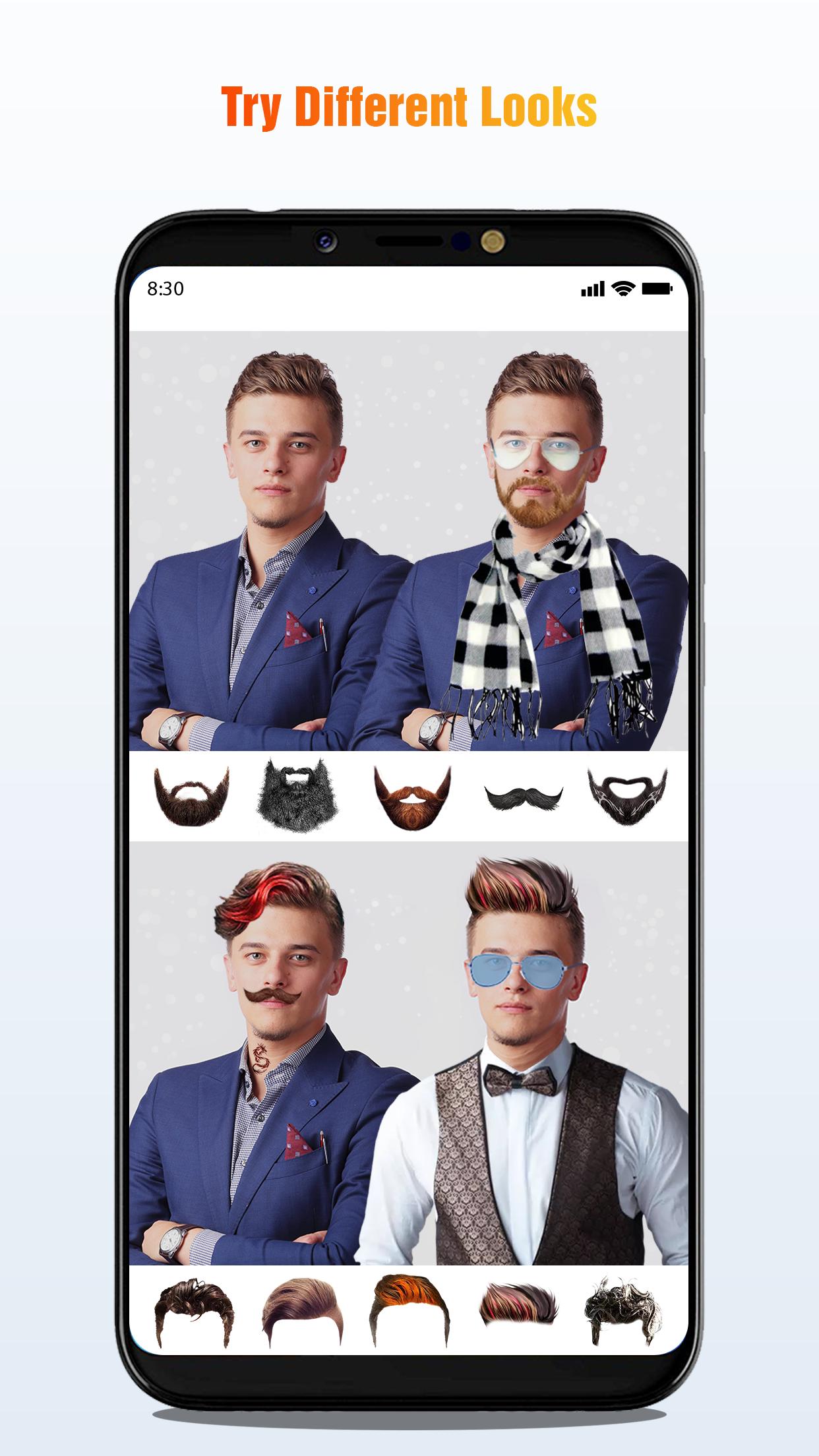 Download Man Photo Editor Hair, Musta android on PC