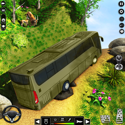 オフロードバスシミュレーターゲーム3D：