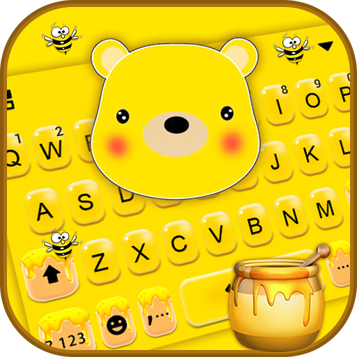 Tema Keyboard Yellow Honey Bea