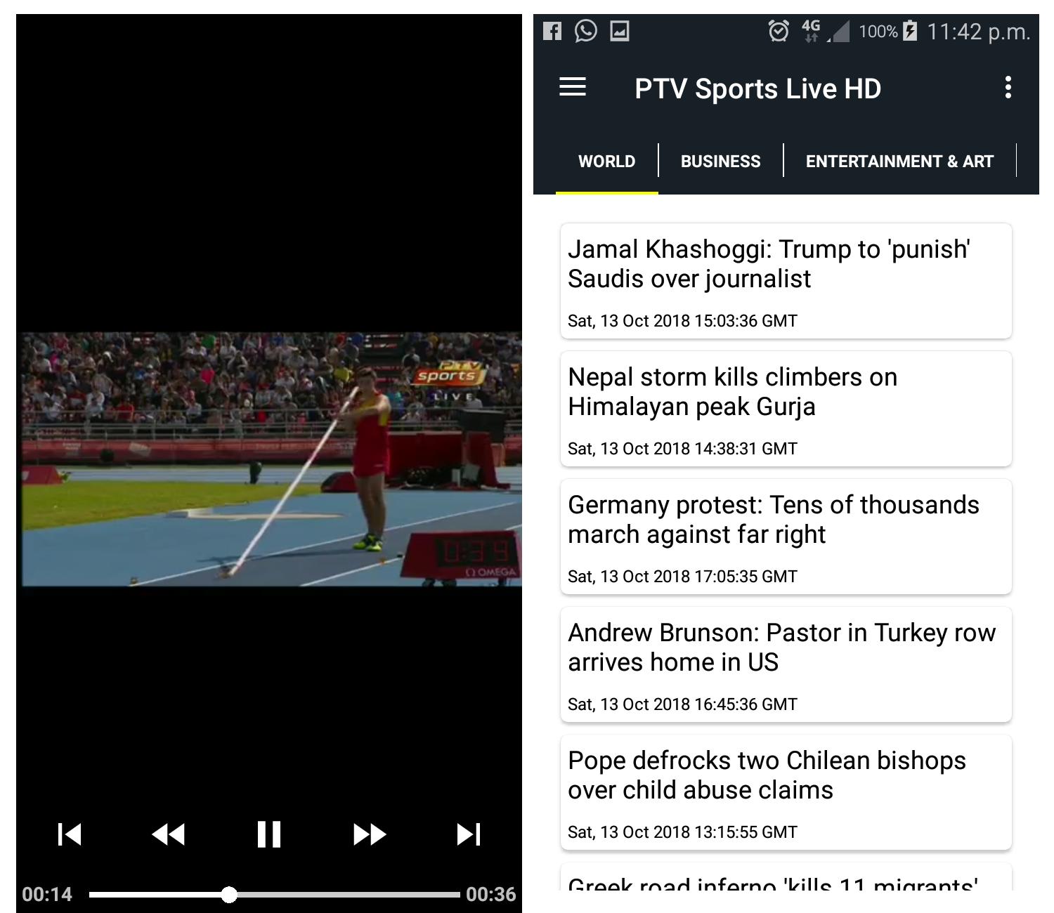 Ptv sports live sales streaming 2018