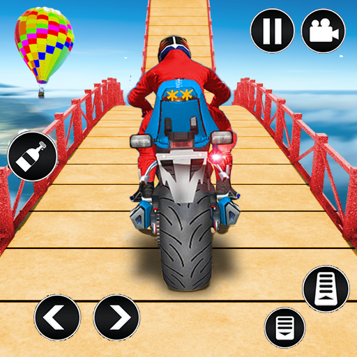 メガランプバイクスタントゲーム3D