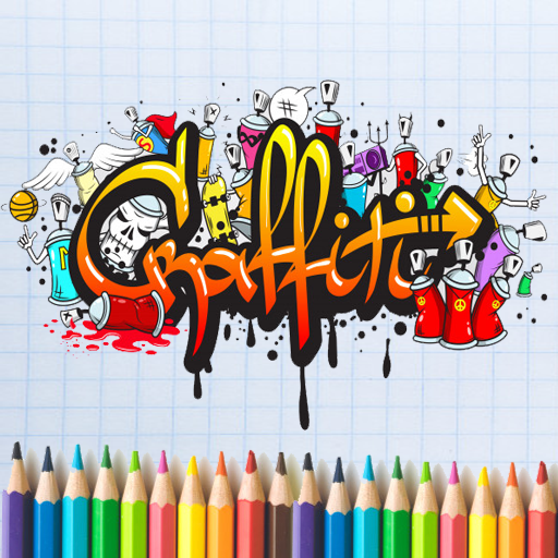 Cool Graffiti Coloring Book