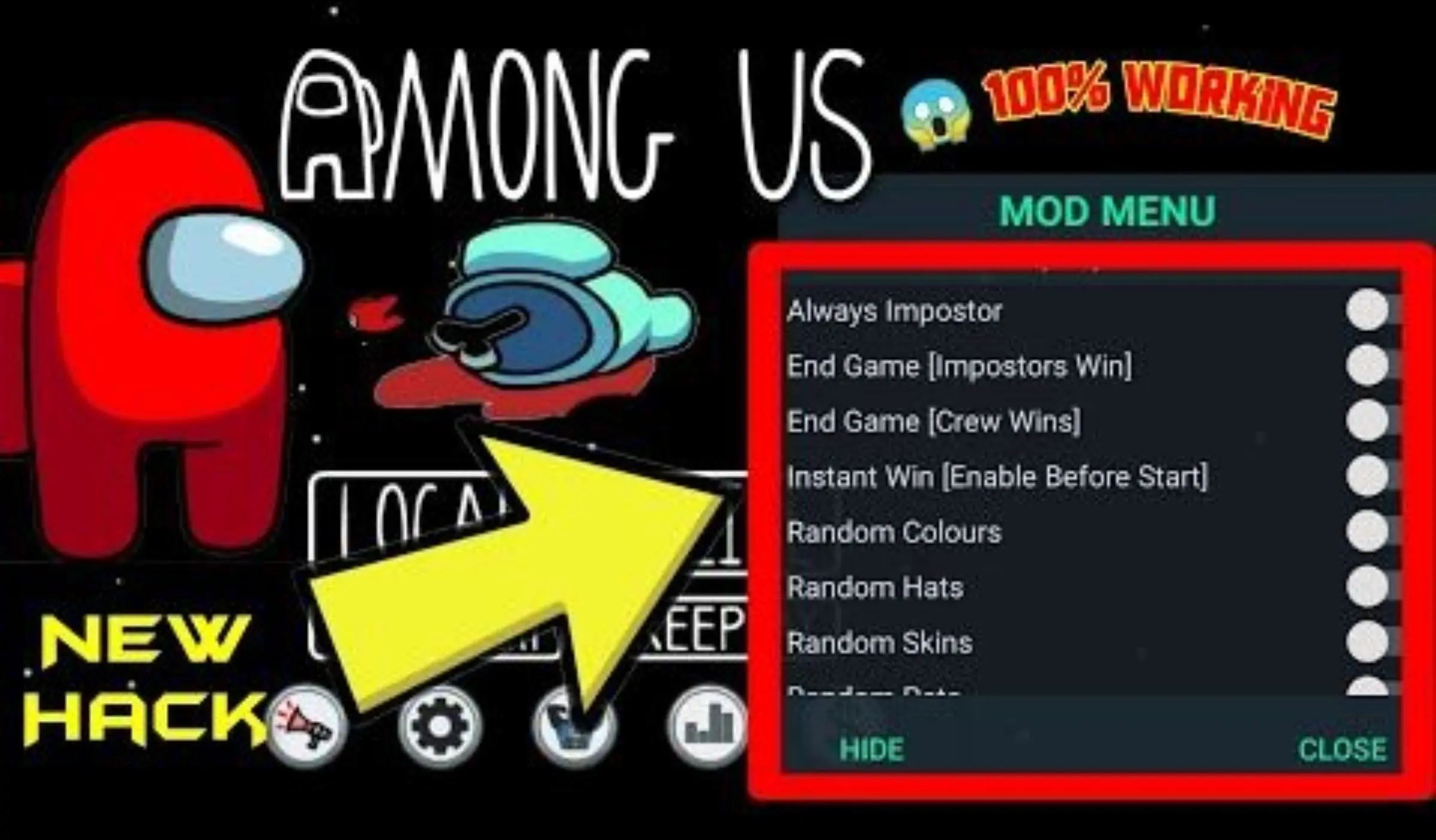 Baixe Among Us Hack and Skins Mod Menu no PC