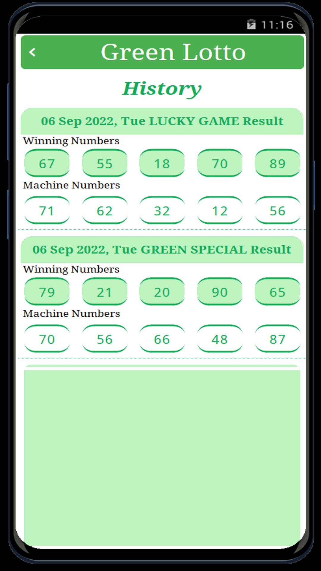 Green lotto results today discount
