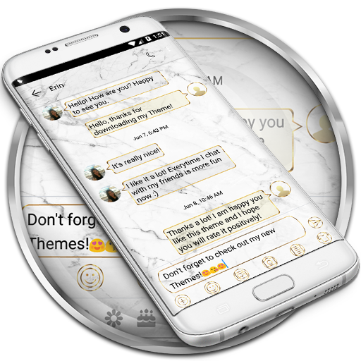 SMS Messages MarbleWhite Theme