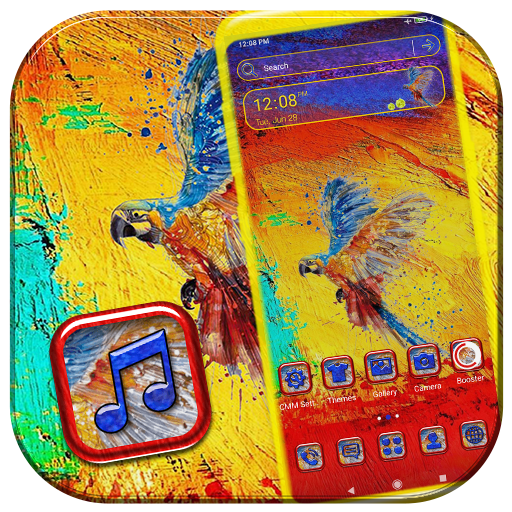 Parrot Painting Theme Launcher