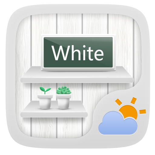 White GO Weather Widget Theme