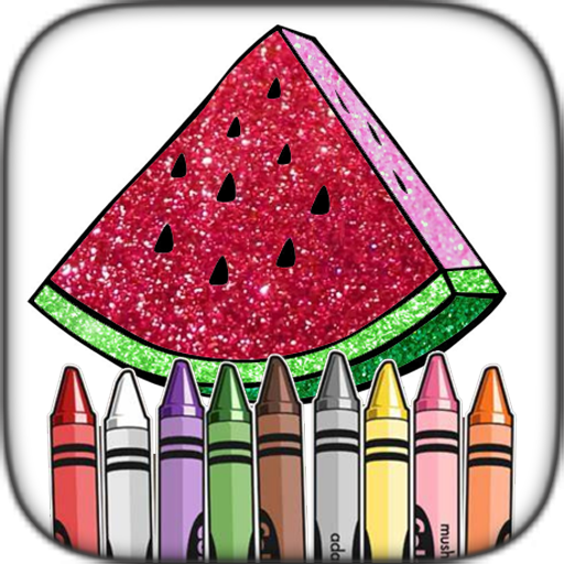 Fruit Glitter Coloring & Paint